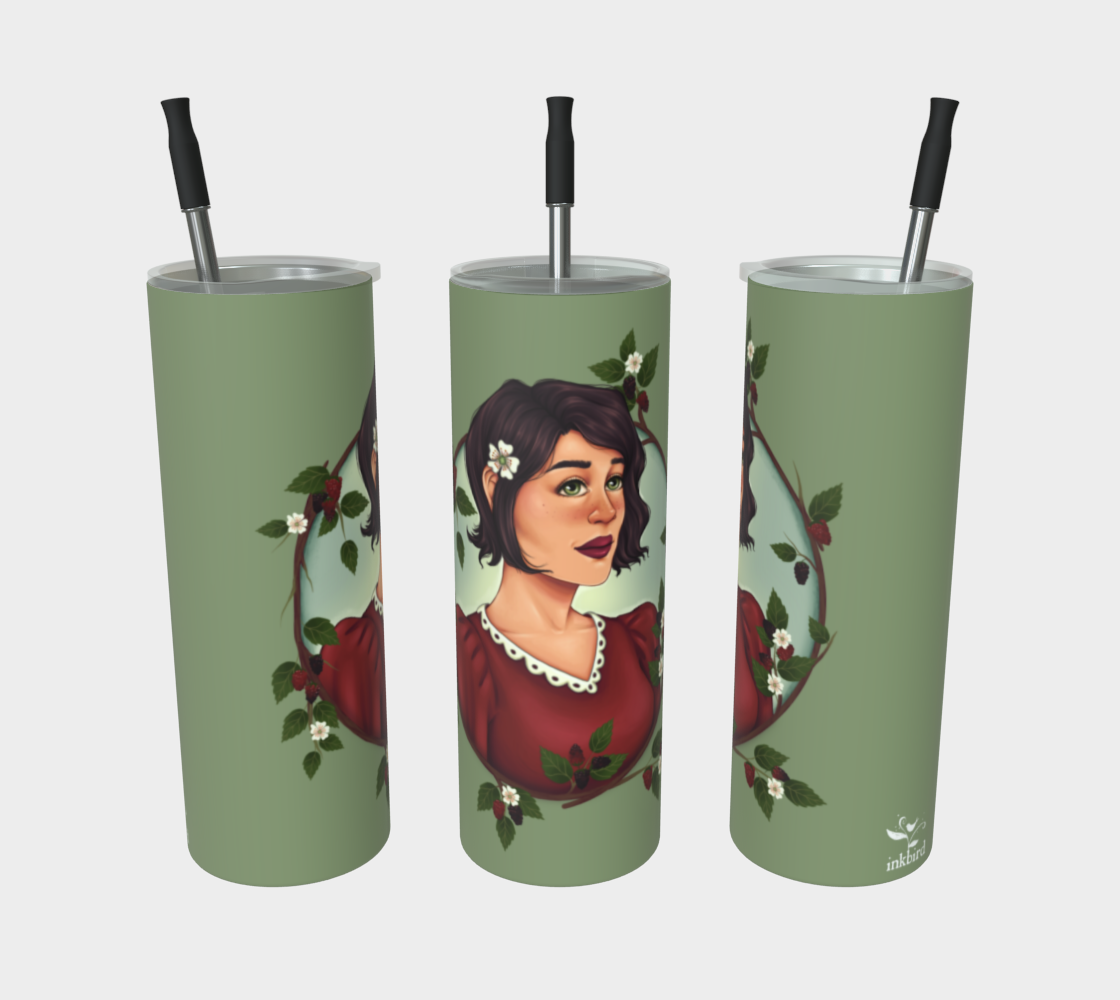 Blackberry Blush 20oz Stainless Steel Tumbler | Inkbird Art - From the quiet corners of a magical world