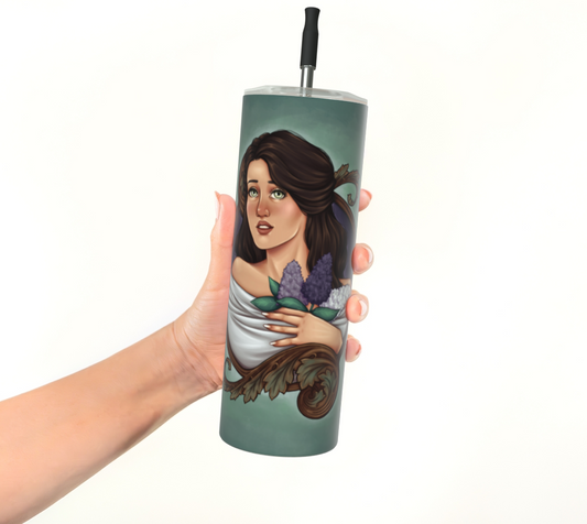 Lilac Lady 20oz Stainless Steel Tumbler | Inkbird Art - From the quiet corners of a magical world