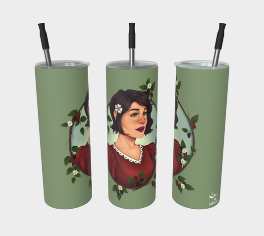Blackberry Blush 20oz Stainless Steel Tumbler | Inkbird Art - From the quiet corners of a magical world