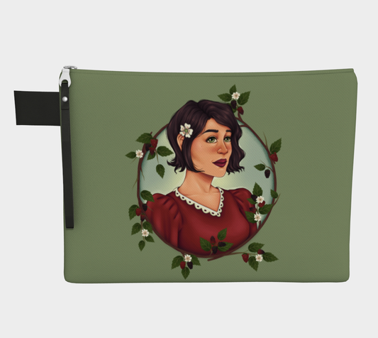 Blackberry Blush 10in Zipper Carry-All Bag | Inkbird Art - From the quiet corners of a magical world