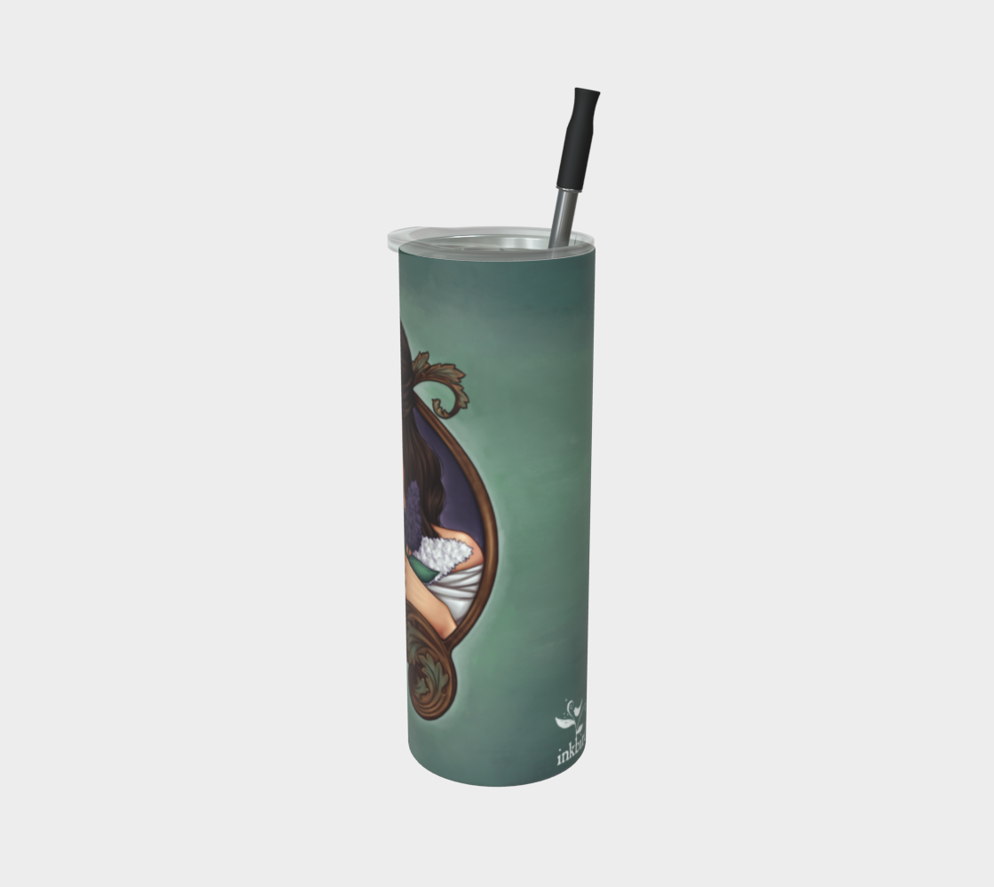 Lilac Lady 20oz Stainless Steel Tumbler | Inkbird Art - From the quiet corners of a magical world