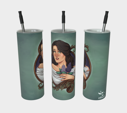 Lilac Lady 20oz Stainless Steel Tumbler | Inkbird Art - From the quiet corners of a magical world